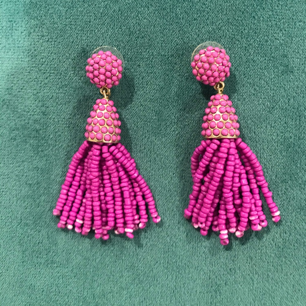 BaubleBar Pink/Purple Tassle Earrings